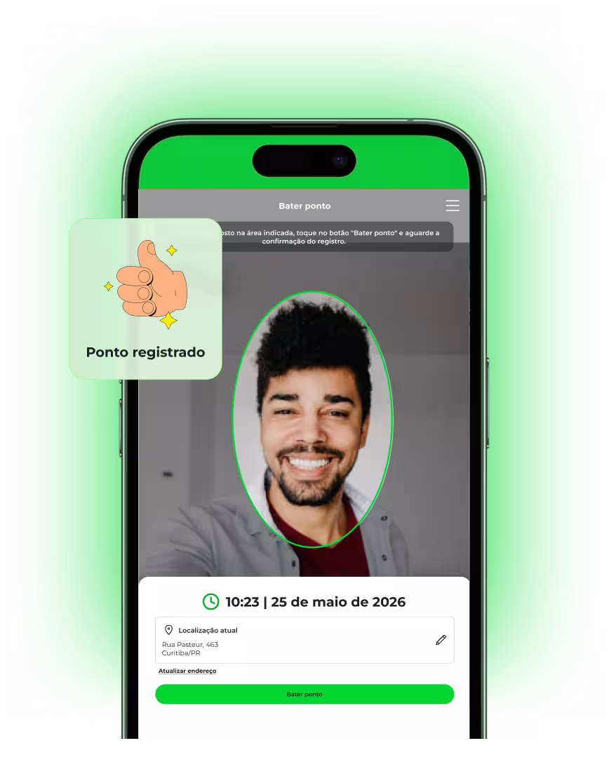 Celular com PontoREP e reconhecimento facial offline