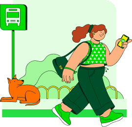Ilustração economia em vale-transporte